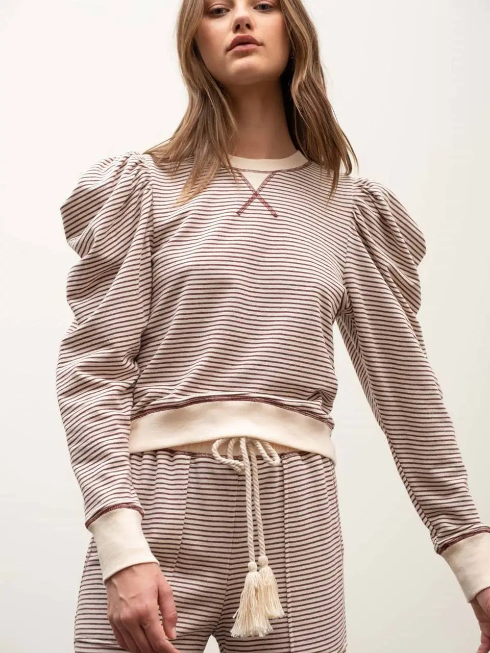 Striped Contrast Top