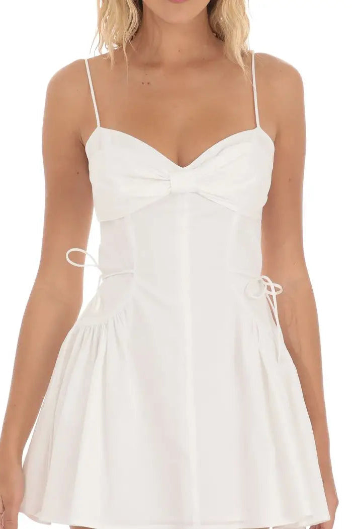 Front Bow Side Tie Dress