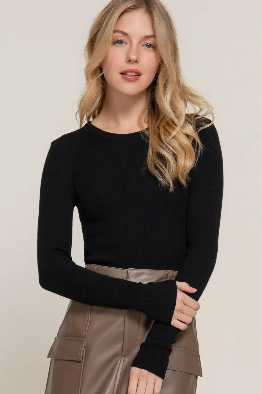 Viscose Rib Sweater