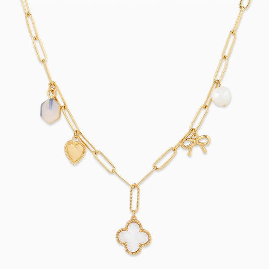 Clover Multi Charm Pendant Necklace