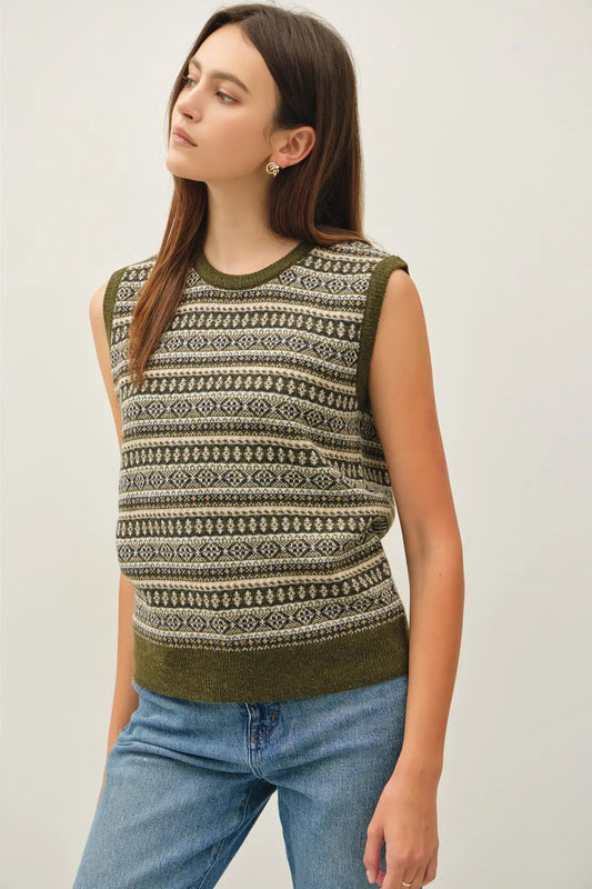 girl in green sweater best with jeans
