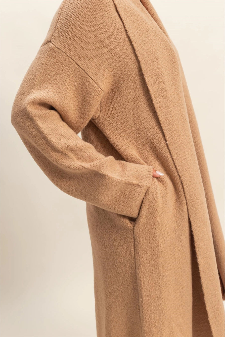 Longline Open Front Duster Sweater