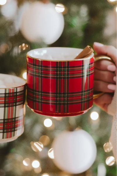 Red Plaid Coffee Mug