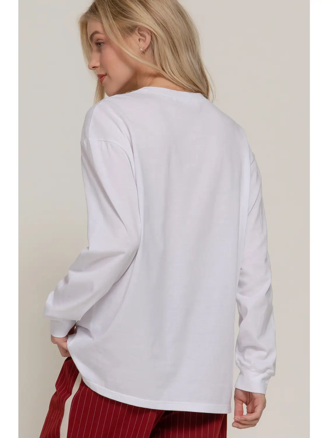 Long Sleeve Round Neck Cotton Tee