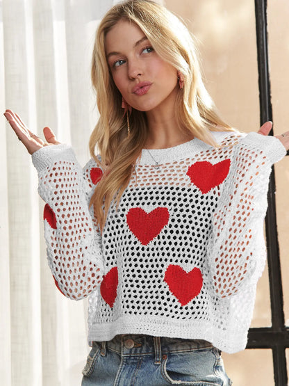 Heart Crochet Sweater