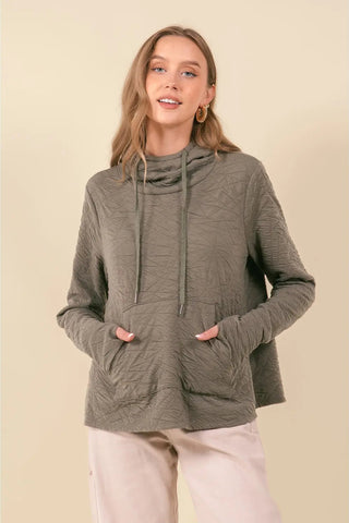 Textured Knit Hoodie