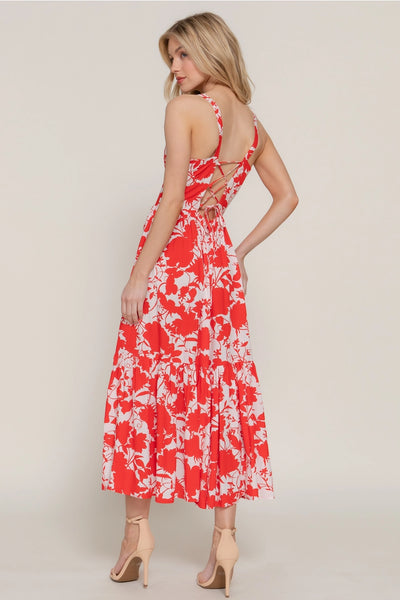 Floral Print Cami Midi Dress