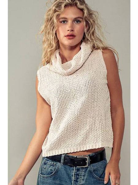 Cowl Neck Crochet Top