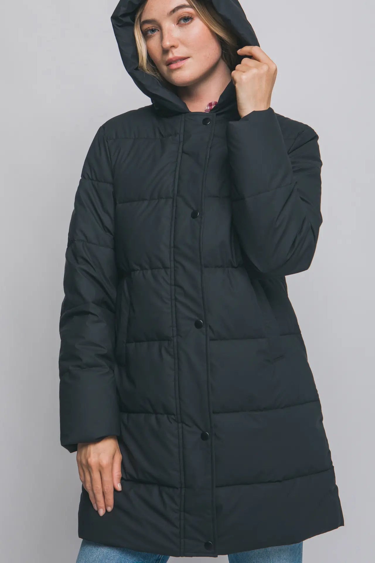 Hooded Long Quilted Puffer Coat