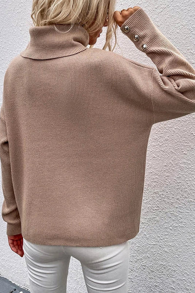High Neck Ribbed Knit