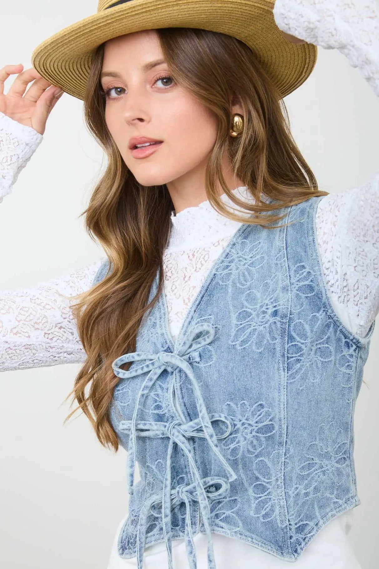 Daisy Denim Vest