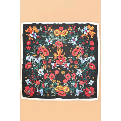 Large Floral Print Bandana Scarf
