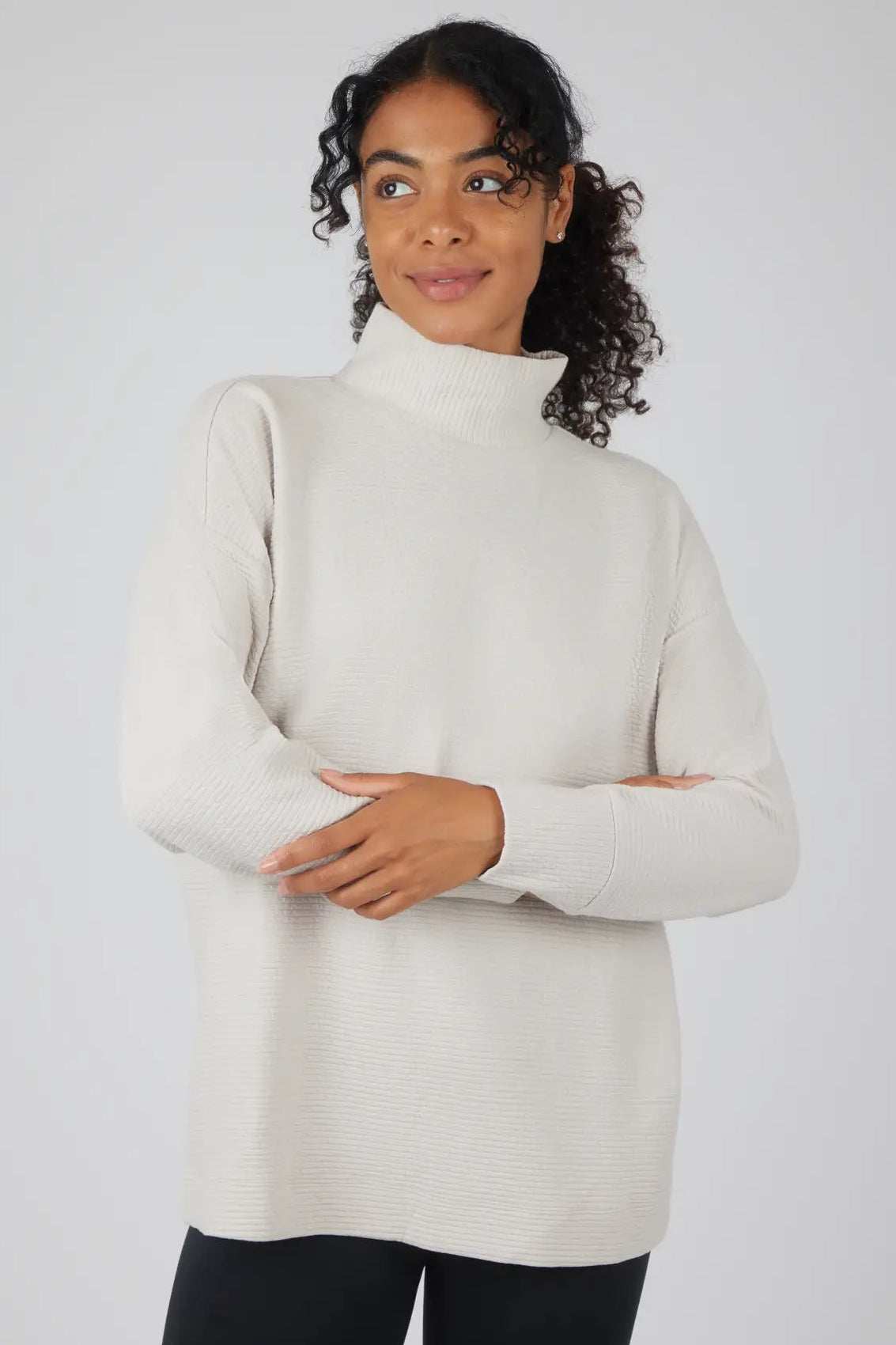 Cozy Quilted Brushed Inside Pullover