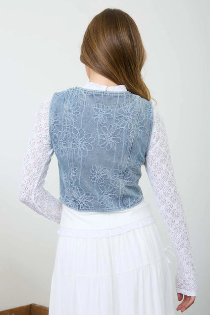 Daisy Denim Vest