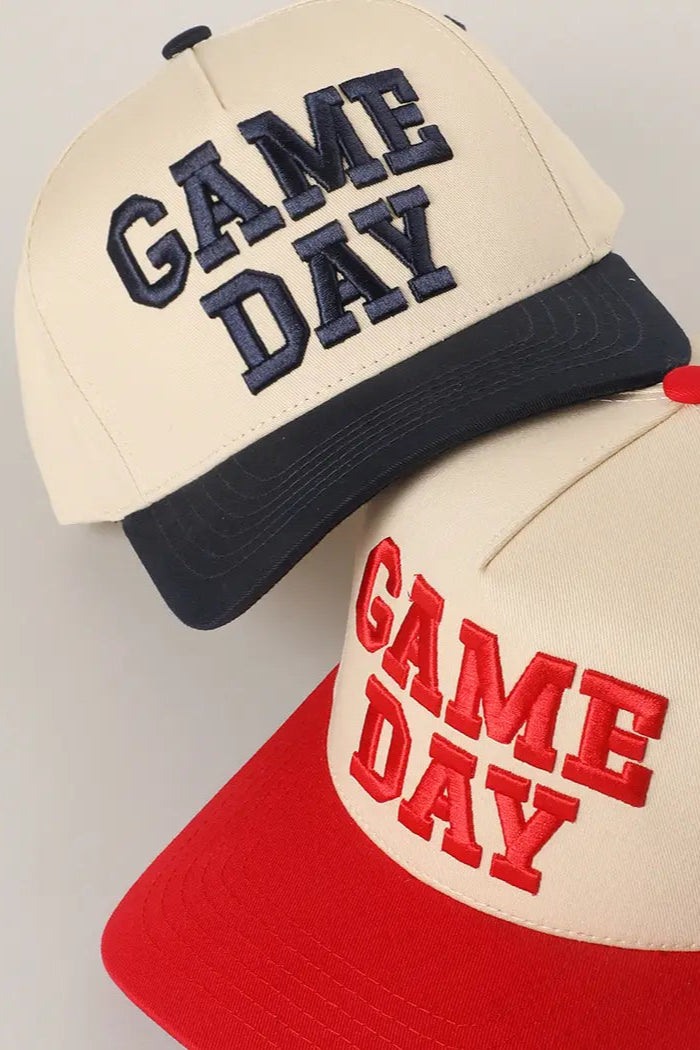 Game Day 3D Letter Embroidered Trucker Hat