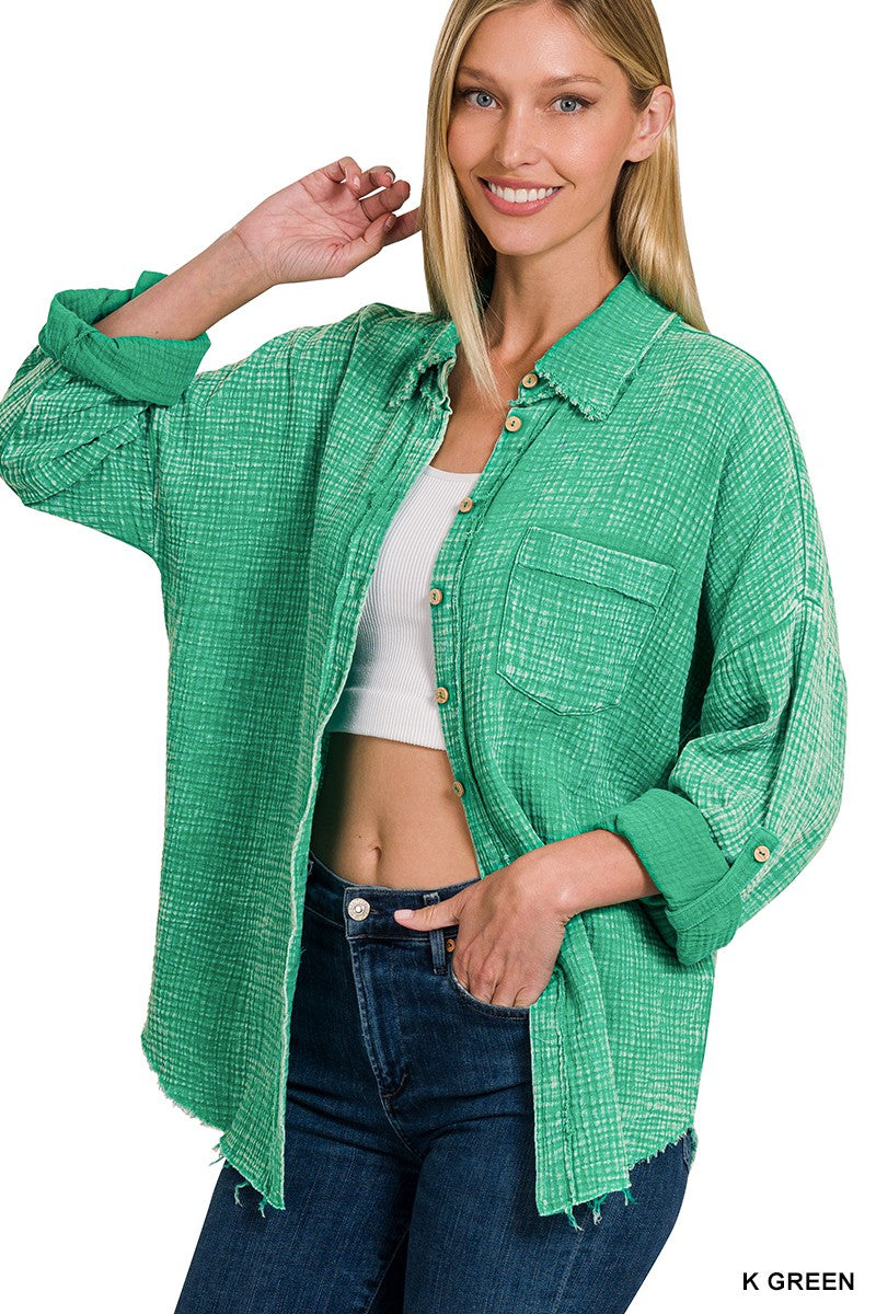 Sun Washed Button Up