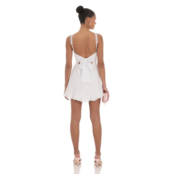 Lace Strap Open Back Dress