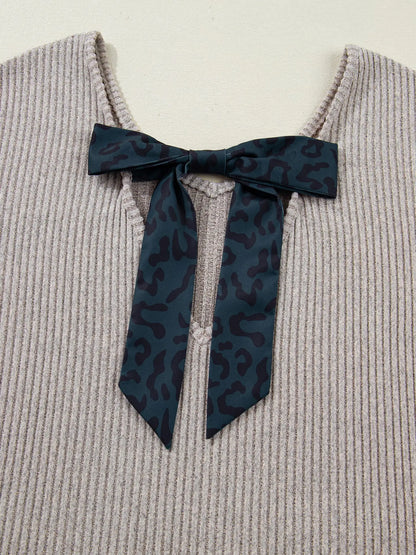 Bow Back Ribbed Knit