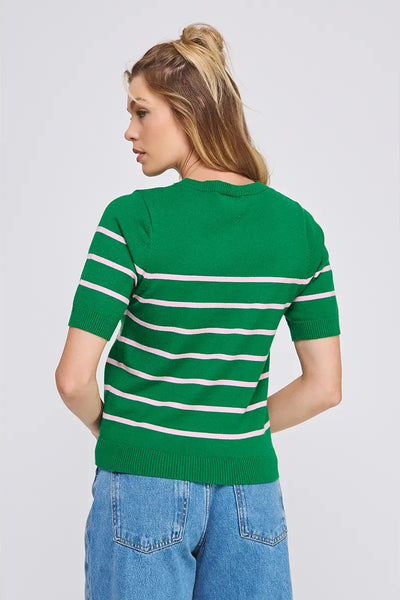 Preppy Stripe Knit Top