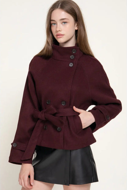 woman in button jacket and skirt
