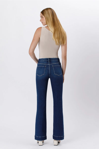 High Rise Trouser Hem Bootcut Jeans