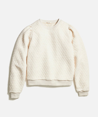 Corbet Quilted Puff Sleeve Crewneck