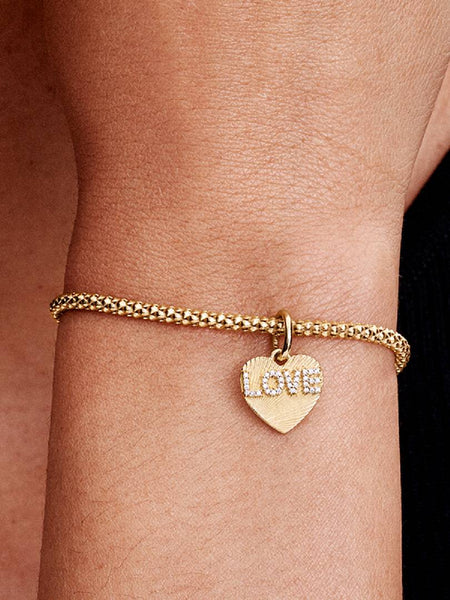 Pandora Engravable Love Heart Dangle Charm