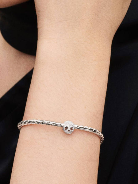 Pandora Textured Skull Mini Charm