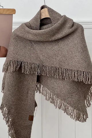 Tassel Knit Shawl Scarf