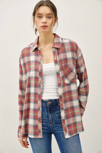 Classic Rosewood Plaid Button Up