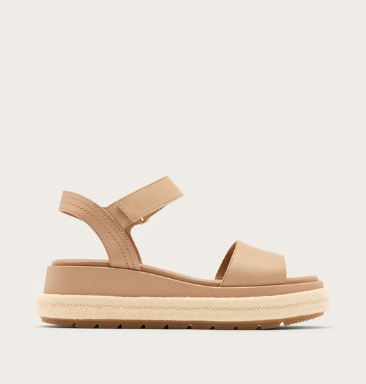 beige sandal on white background
