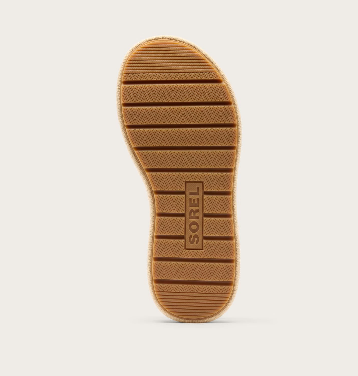 beige sandal on white background