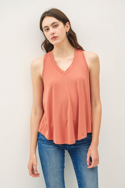 Soft Core- V-neck Tank