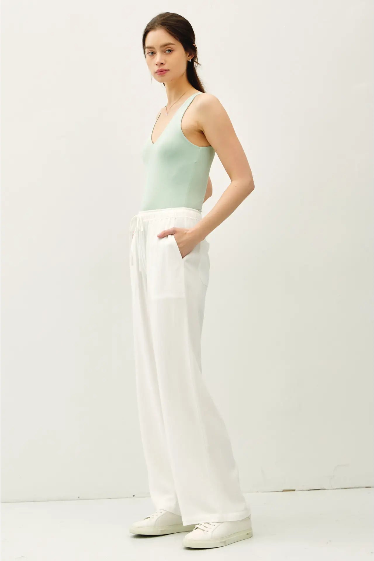 Basic V-Neckline Tank Bodysuit