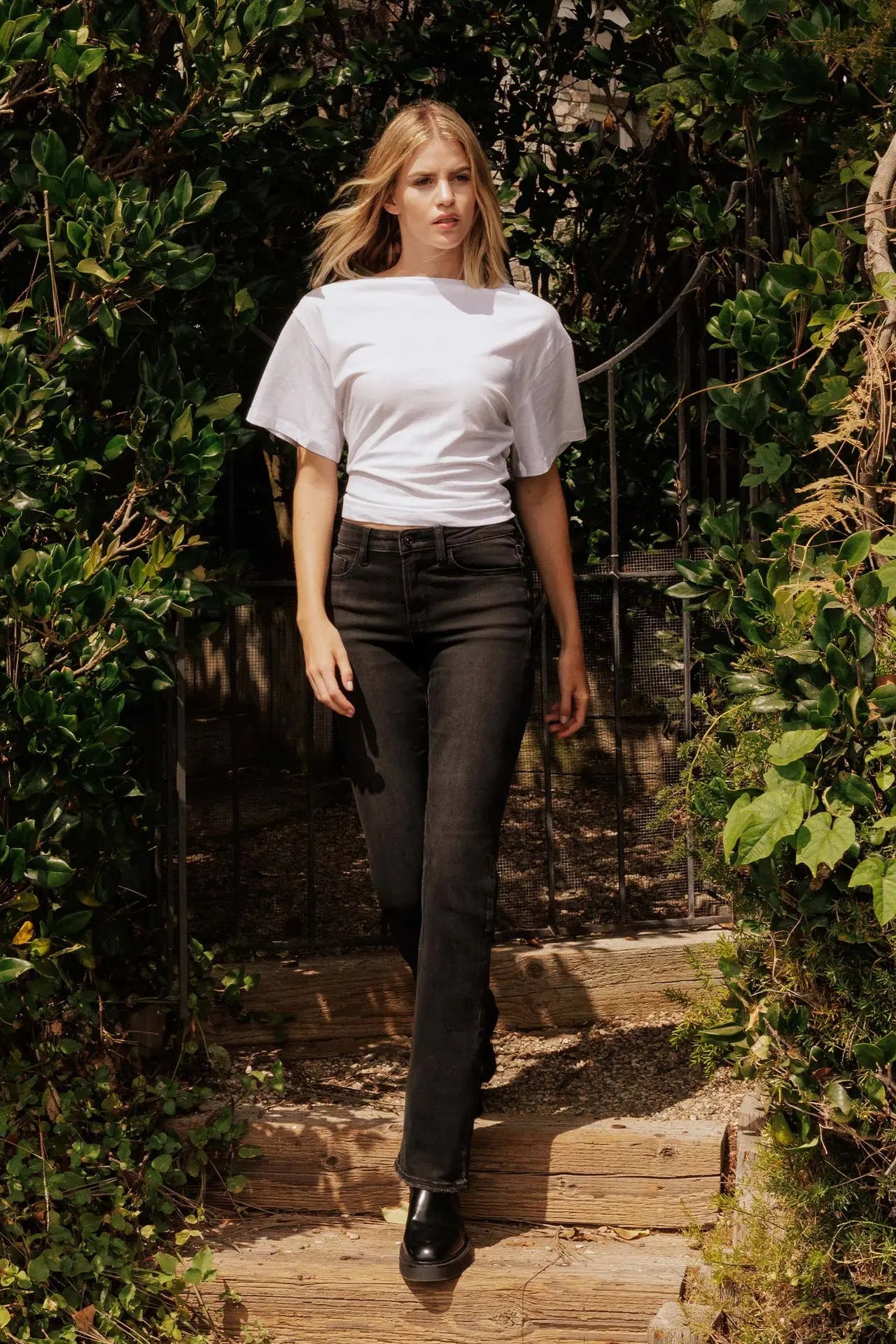 High Rise Full Length Bootcut Jeans