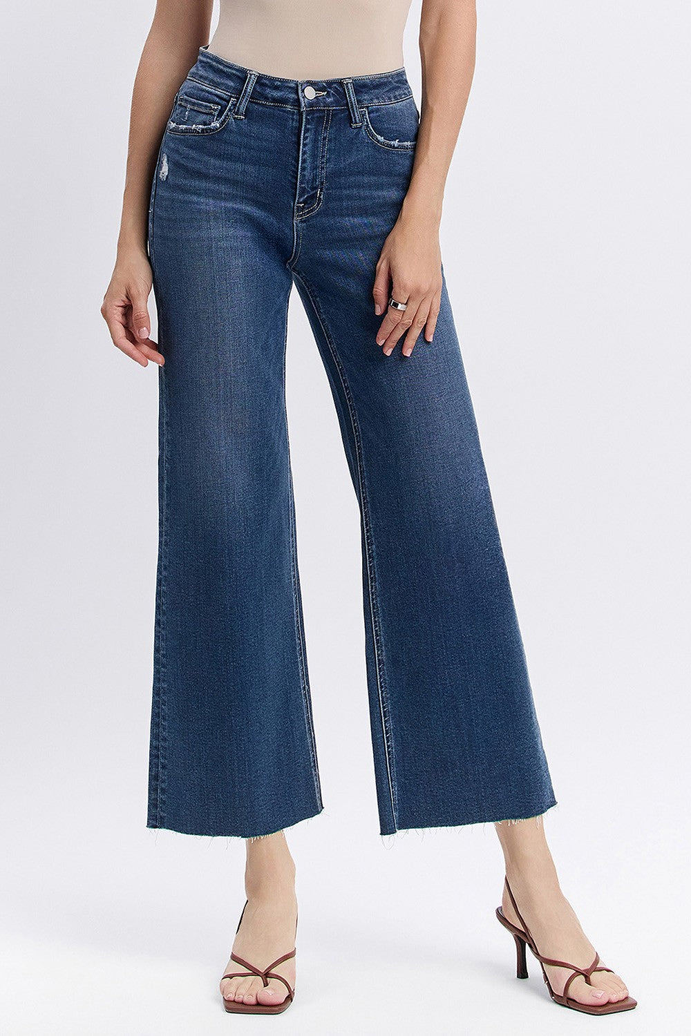 Revive Distressed Wide Jeans