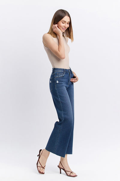 Revive Distressed Wide Jeans