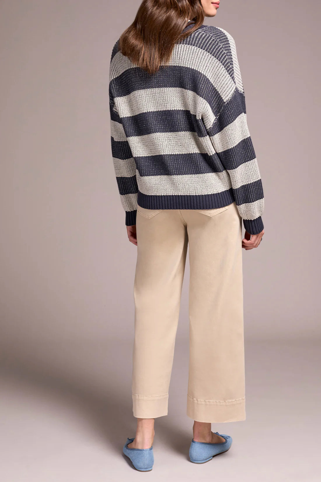 Buttoned-Front Sweater Cardigan