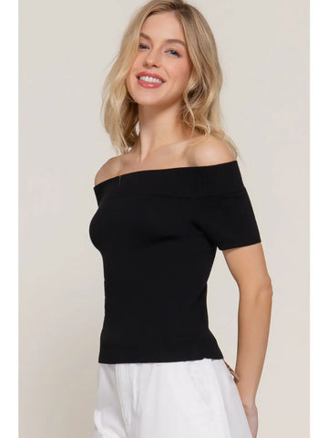 Off the Shoulder Knit Top