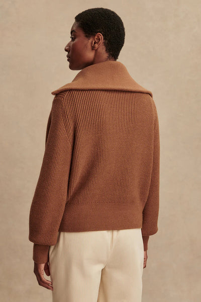 Maura Half-Zip Rib Knit