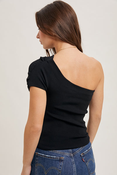 One Shoulder Knit Top