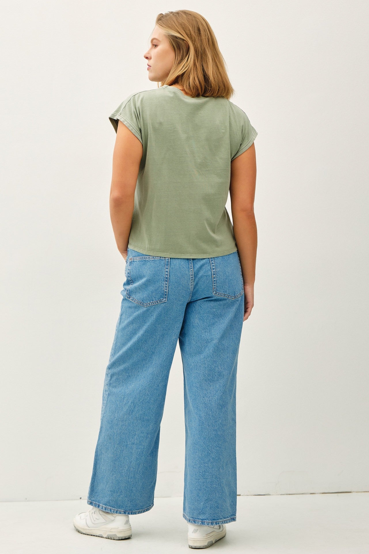Basic Acid Wash Tee-Plus Size