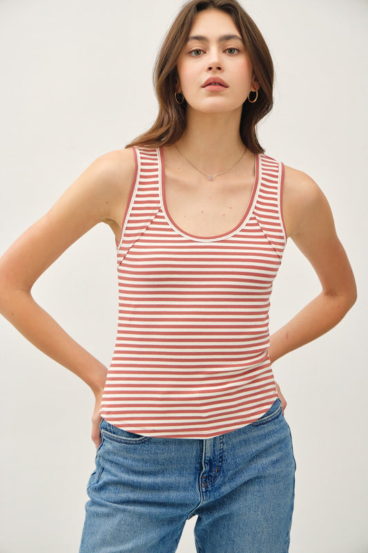 Contour Striped Tank