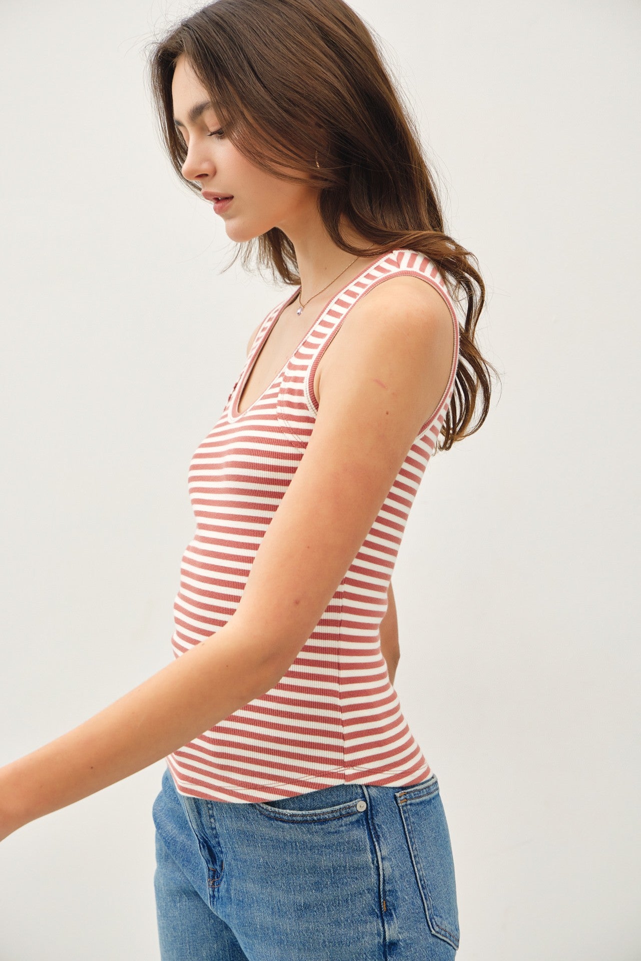 Contour Striped Tank