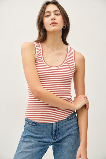 Contour Striped Tank