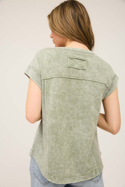 Edge Stitch Henley