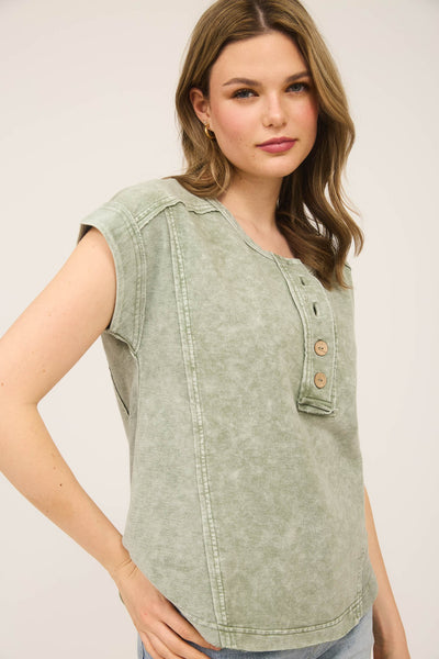 Edge Stitch Henley