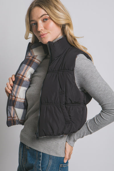 Full-zip Reversable Puffer Vest
