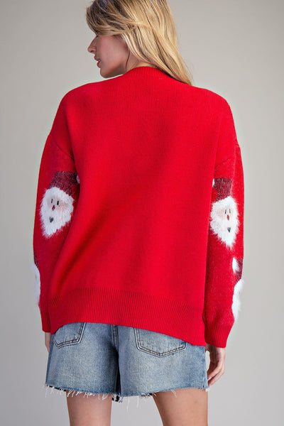 Fuzzy Santa Cardigan