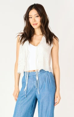 Dex Tie Front Eyelet Top